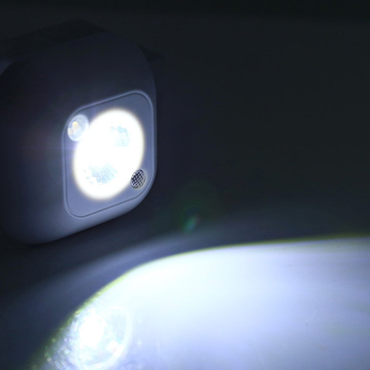 White Light Mini Human Body Motion Induction Ceiling Night Light , Porch Wall Lamps for Cabinets / Bedroom / Bathroom / Living Room, Sensor Distance: 2-3m(White) - Sensor LED Lights by PMC TechLife | Online Shopping South Africa | PMC TechLife | Buy Now Pay Later Mobicred