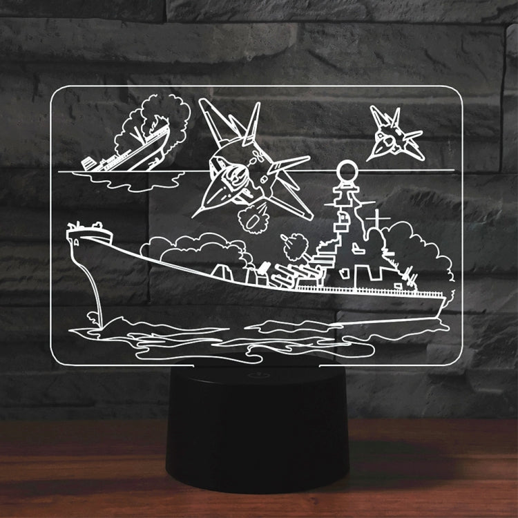 Airplane Group Shape 3D Colorful LED Vision Light Table Lamp, 16 Colors Remote Control Version - Novelty Lighting by PMC TechLife | Online Shopping South Africa | PMC TechLife | Buy Now Pay Later Mobicred