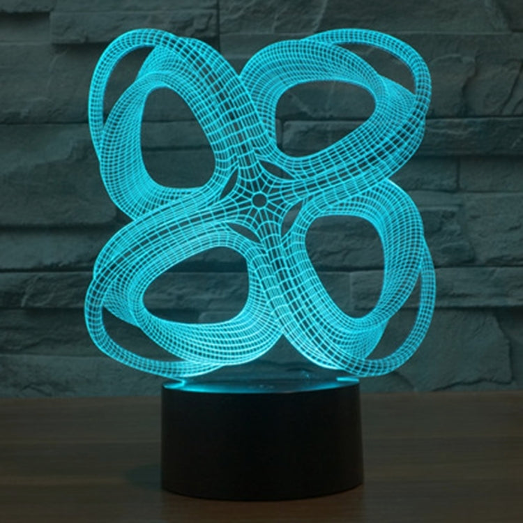 Four Circle Abstract Style 3D Touch Switch Control LED Light , 7 Color Discoloration Creative Visual Stereo Lamp Desk Lamp Night Light - Novelty Lighting by PMC TechLife | Online Shopping South Africa | PMC TechLife | Buy Now Pay Later Mobicred