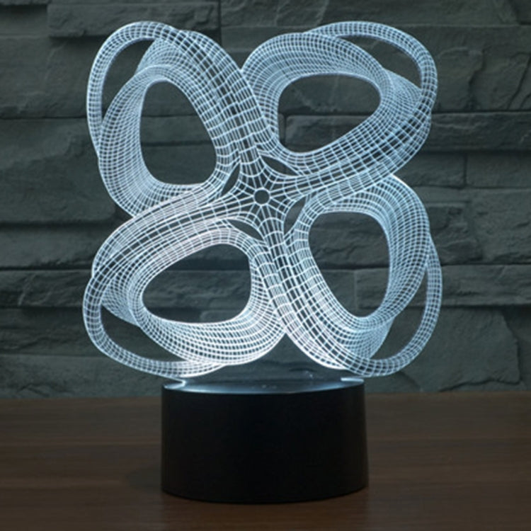 Four Circle Abstract Style 3D Touch Switch Control LED Light , 7 Color Discoloration Creative Visual Stereo Lamp Desk Lamp Night Light - Novelty Lighting by PMC TechLife | Online Shopping South Africa | PMC TechLife | Buy Now Pay Later Mobicred
