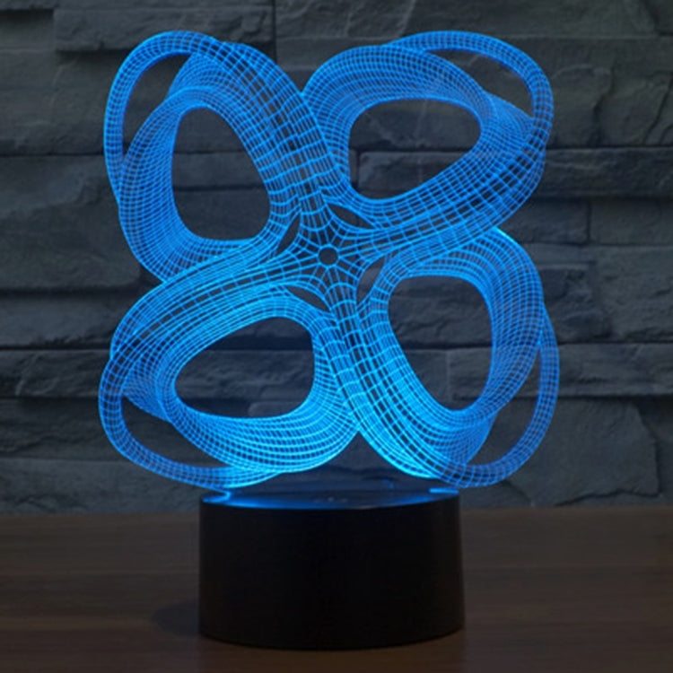 Four Circle Abstract Style 3D Touch Switch Control LED Light , 7 Color Discoloration Creative Visual Stereo Lamp Desk Lamp Night Light - Novelty Lighting by PMC TechLife | Online Shopping South Africa | PMC TechLife | Buy Now Pay Later Mobicred