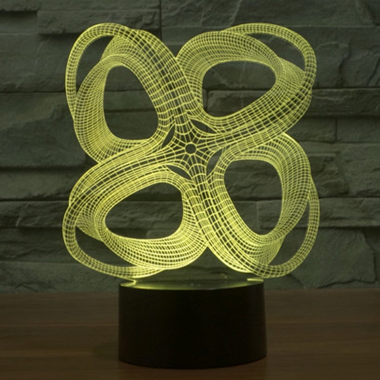 Four Circle Abstract Style 3D Touch Switch Control LED Light , 7 Color Discoloration Creative Visual Stereo Lamp Desk Lamp Night Light - Novelty Lighting by PMC TechLife | Online Shopping South Africa | PMC TechLife | Buy Now Pay Later Mobicred