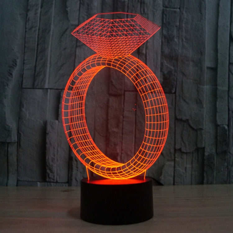 Diamond Ring Style 3D Touch Switch Control LED Light , 7 Color Discoloration Creative Visual Stereo Lamp Desk Lamp Night Light - Novelty Lighting by PMC TechLife | Online Shopping South Africa | PMC TechLife | Buy Now Pay Later Mobicred