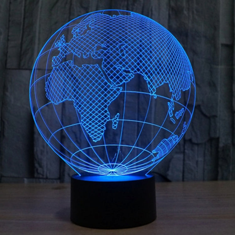 European Globe Style 3D Touch Switch Control LED Light , 7 Colour Discoloration Creative Visual Stereo Lamp Desk Lamp Night Light - Novelty Lighting by PMC TechLife | Online Shopping South Africa | PMC TechLife | Buy Now Pay Later Mobicred