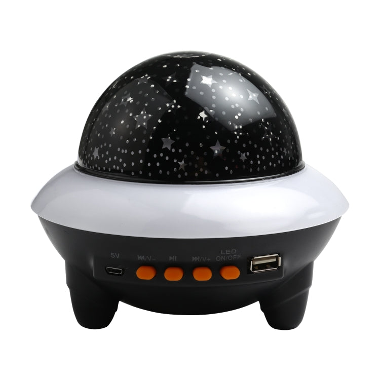 LED Flying Saucer Starry Sky Light Bluetooth Music Star Projection Night Light with Remote Control (Black) - Night Lights by PMc TechLife | Online Shopping South Africa | PMc TechLife | Buy Now Pay Later Mobicred