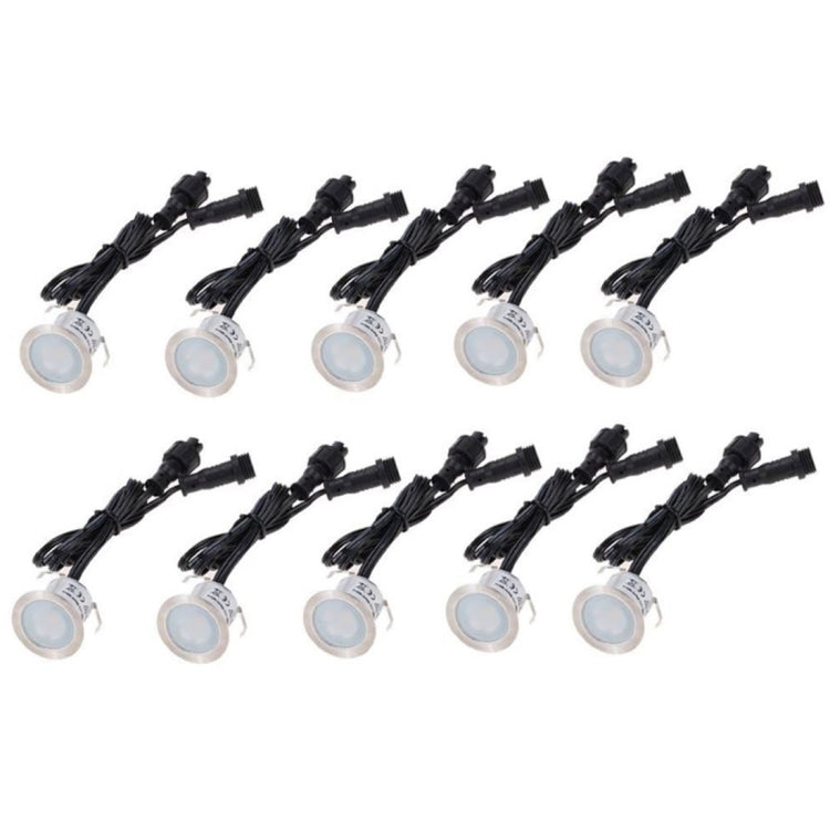 10 PCS 6W Recessed Stair Underground Lamp, SMD 2835 500-600LM 2800-3200K Deck Light Buried Lamps LED Floor Light Wall Spotlight, Cutout Size: 30x22mm(White Light) - Buried Lights by PMc TechLife | Online Shopping South Africa | PMc TechLife | Buy Now Pay Later Mobicred