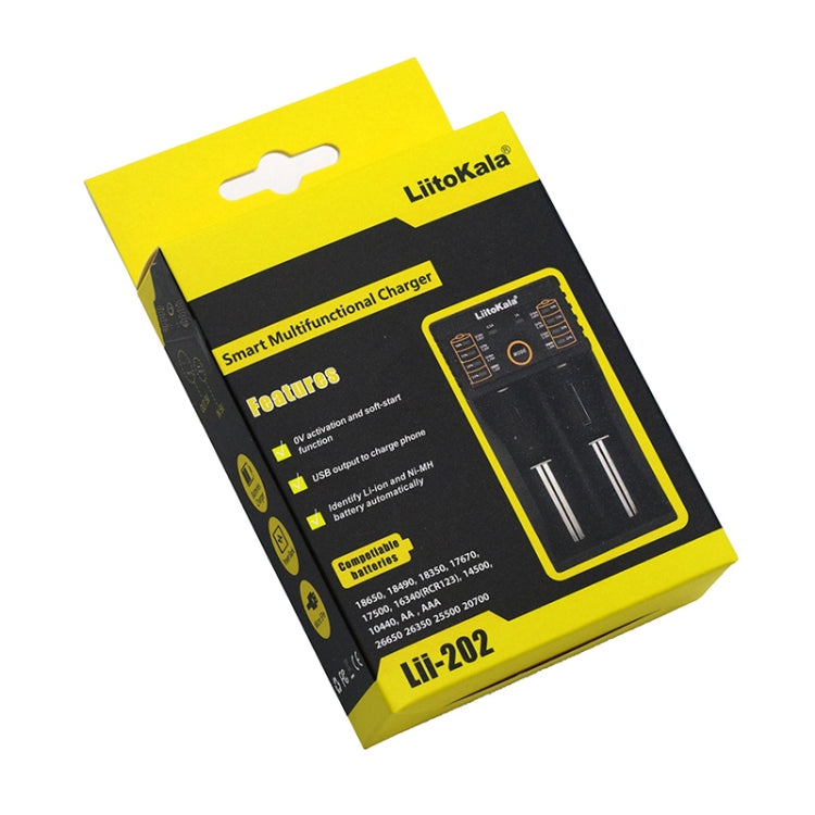 LiitoKala lii-202 USB Output Intelligent Battery Charger for Li-ion IMR 18650, 18490, 18350, 17670, 17500, 16340(RCR123), 14500, 10440 - Charger & Converter by PMC TechLife | Online Shopping South Africa | PMC TechLife | Buy Now Pay Later Mobicred