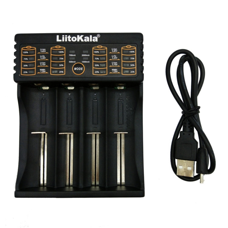 LiitoKala lii-402 4 In 1 Lithium Battery Charger for Li-ion IMR 18650, 18490, 18350, 17670, 17500, 16340(RCR123), 14500, 10440 - Charger & Converter by PMC TechLife | Online Shopping South Africa | PMC TechLife | Buy Now Pay Later Mobicred