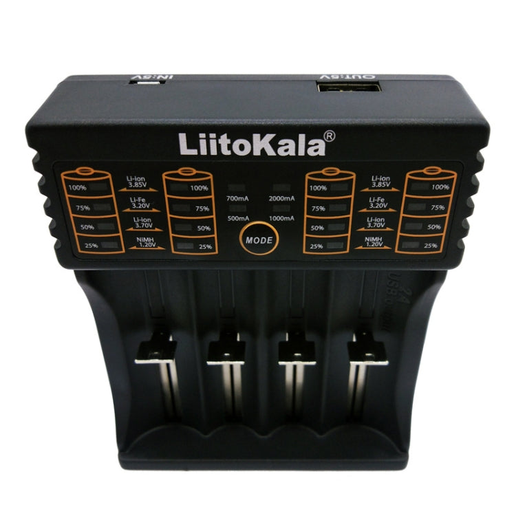 LiitoKala lii-402 4 In 1 Lithium Battery Charger for Li-ion IMR 18650, 18490, 18350, 17670, 17500, 16340(RCR123), 14500, 10440 - Charger & Converter by PMC TechLife | Online Shopping South Africa | PMC TechLife | Buy Now Pay Later Mobicred