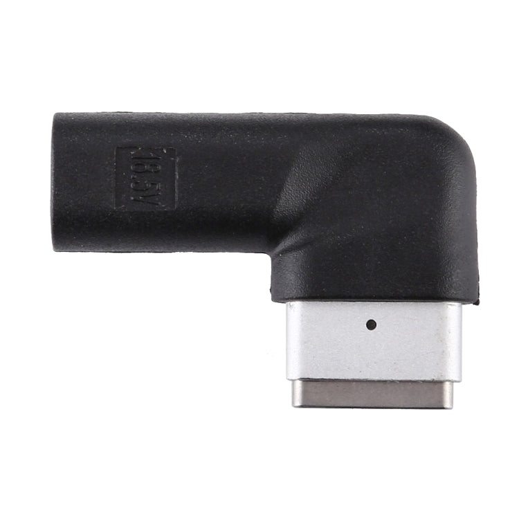 USB-C / Type-C Female to 5 Pin MagSafe 2 (T-Shaped) Male Charge Adapter(Black) - Cable & Adapter by PMC Jewellery | Online Shopping South Africa | PMC Jewellery | Buy Now Pay Later Mobicred