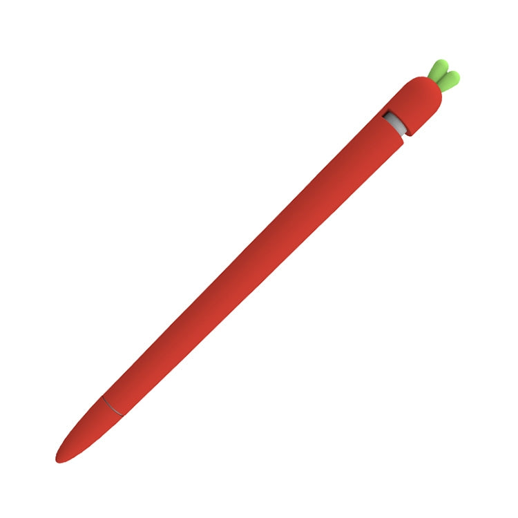 LOVE MEI For Apple Pencil 1 Carrot Shape Stylus Pen Silicone Protective Case Cover (Red) - Pencil Accessories by LOVE MEI | Online Shopping South Africa | PMC TechLife