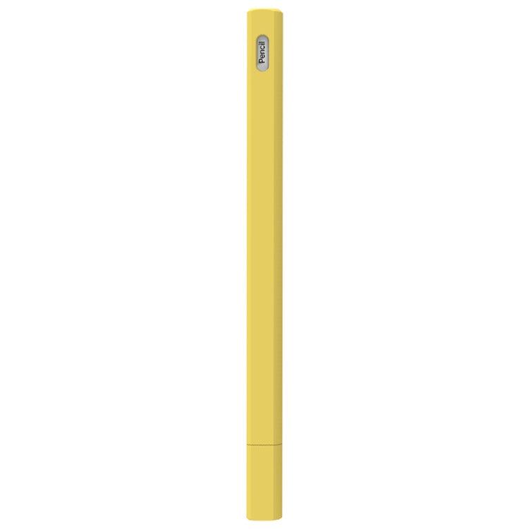 LOVE MEI For Apple Pencil 2 Triangle Shape Stylus Pen Silicone Protective Case Cover(Yellow) - Pencil Accessories by LOVE MEI | Online Shopping South Africa | PMC TechLife | Buy Now Pay Later Mobicred