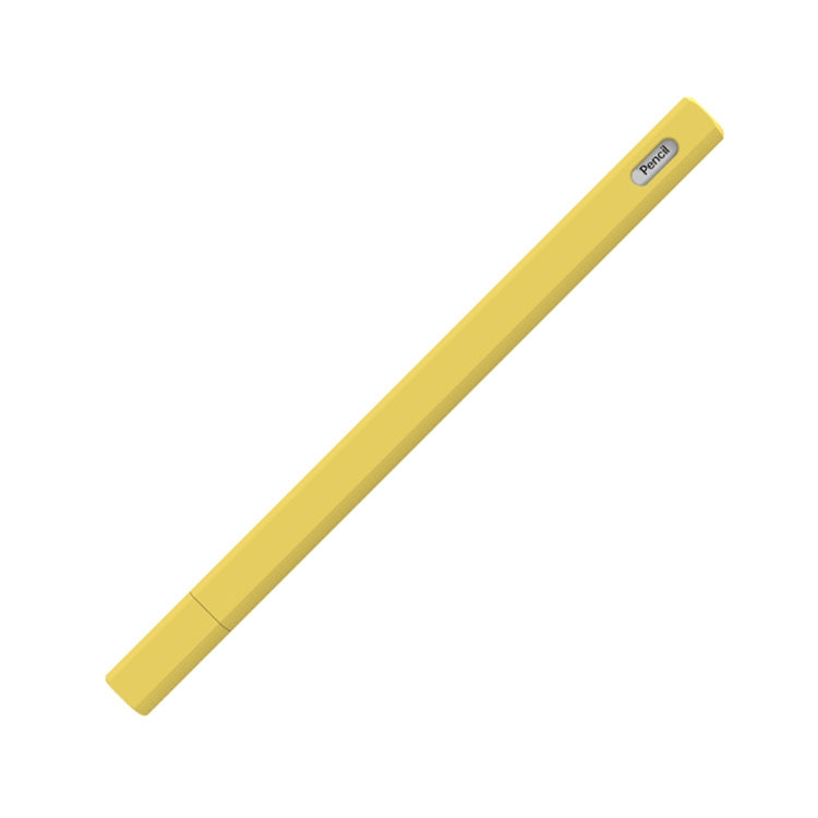 LOVE MEI For Apple Pencil 2 Triangle Shape Stylus Pen Silicone Protective Case Cover(Yellow) - Pencil Accessories by LOVE MEI | Online Shopping South Africa | PMC TechLife | Buy Now Pay Later Mobicred