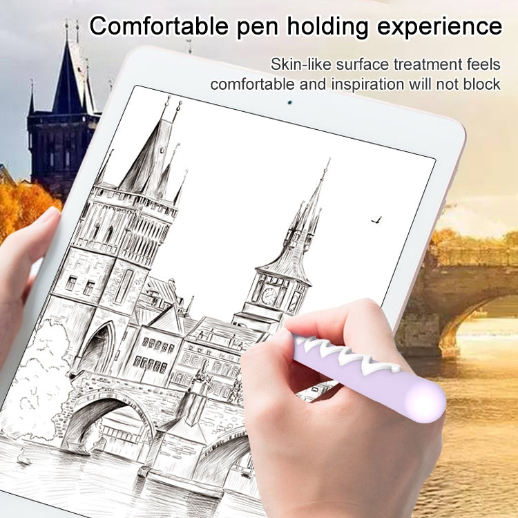 LOVE MEI For Apple Pencil 2 Stripe Design Stylus Pen Silicone Protective Case Cover (Black) - Pencil Accessories by LOVE MEI | Online Shopping South Africa | PMC TechLife | Buy Now Pay Later Mobicred