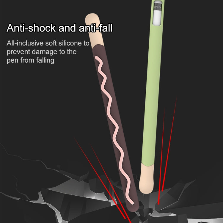 LOVE MEI For Apple Pencil 2 Stripe Design Stylus Pen Silicone Protective Case Cover (Black) - Pencil Accessories by LOVE MEI | Online Shopping South Africa | PMC TechLife | Buy Now Pay Later Mobicred