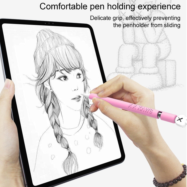 LOVE MEI For Apple Pencil 2 Middle Finger Shape Stylus Pen Silicone Protective Case Cover (Grey) - Pencil Accessories by LOVE MEI | Online Shopping South Africa | PMC TechLife | Buy Now Pay Later Mobicred