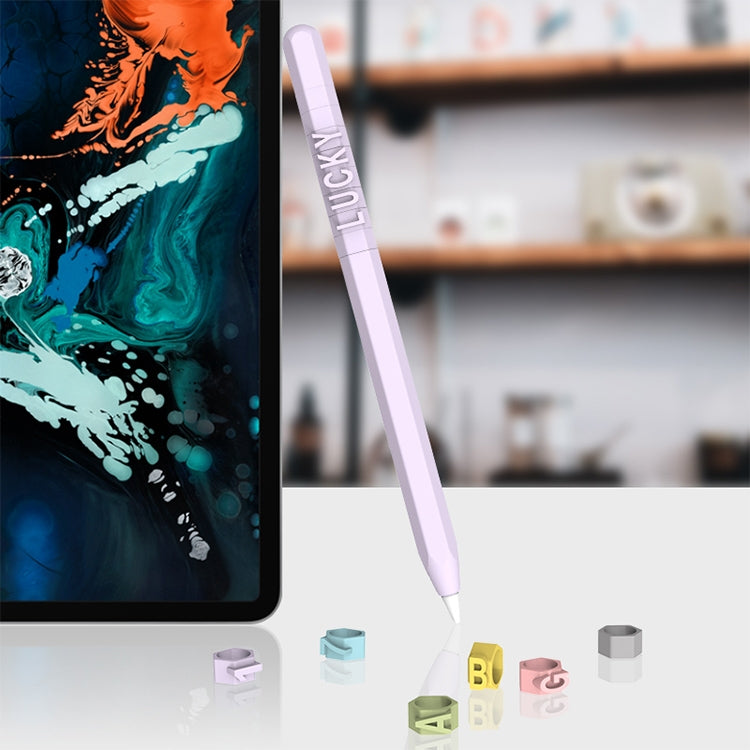 LOVE MEI For Apple Pencil 1 Number Letter Design Stylus Pen Silicone Protective Case Cover(Pink) - free shipping - PMC TechLife - Order now!