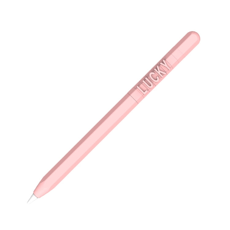 LOVE MEI For Apple Pencil 2 Number Letter Design Stylus Pen Silicone Protective Case Cover (Pink) - Pencil Accessories by LOVE MEI | Online Shopping South Africa | PMC TechLife | Buy Now Pay Later Mobicred