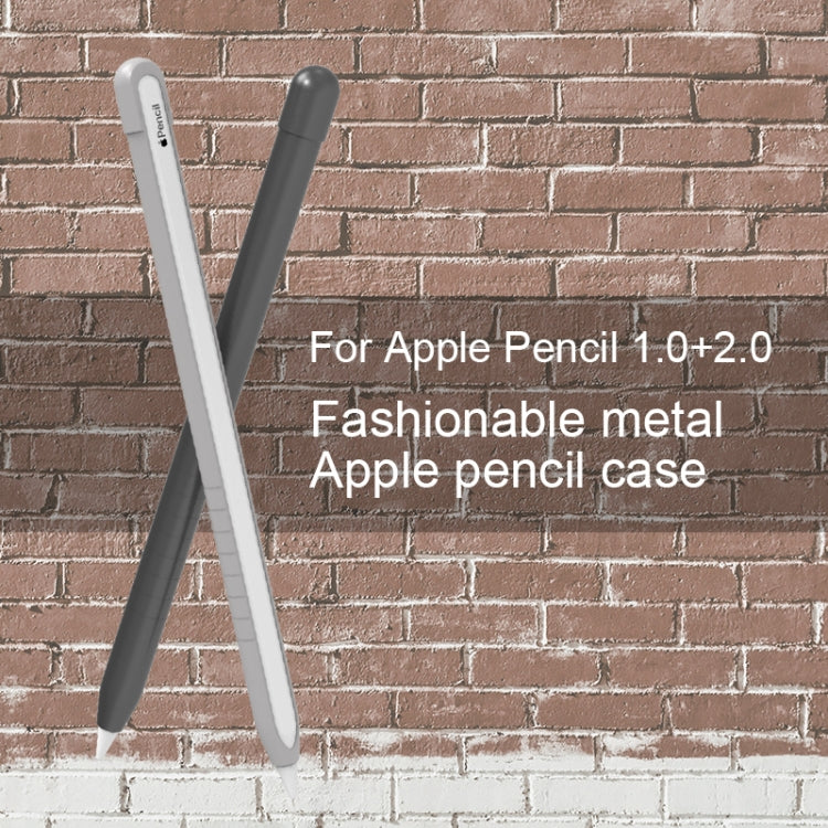 Metal Matte Non-slip Stylus Pen Protective Case for Apple Pencil 1 (Black) - Pencil Accessories by PMC Jewellery | Online Shopping South Africa | PMC Jewellery | Buy Now Pay Later Mobicred