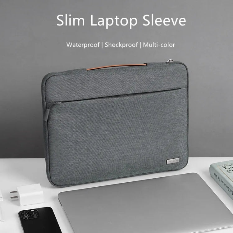 For 14 inch Laptop Zipper Waterproof  Handheld Sleeve Bag (Grey) - 13.3 inch by PMC TechLife | Online Shopping South Africa | PMC TechLife | Buy Now Pay Later Mobicred