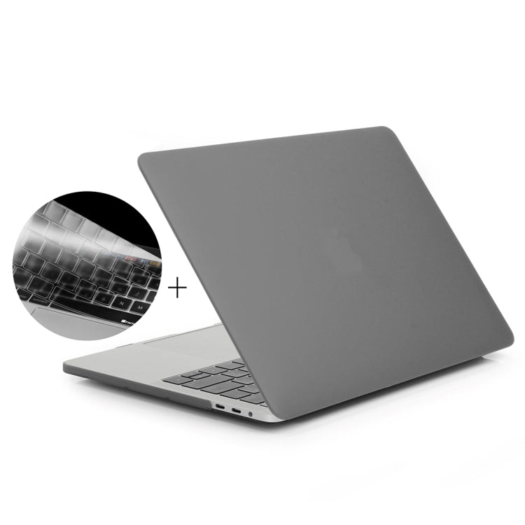 ENKAY Hat-Prince 2 in 1 Frosted Hard Shell Plastic Protective Case + US Version Ultra-thin TPU Keyboard Protector Cover for 2016 New MacBook Pro 13.3 inch with Touchbar (A1706)(Grey) - MacBook Pro Cases by ENKAY | Online Shopping South Africa | PMC Jewellery | Buy Now Pay Later Mobicred