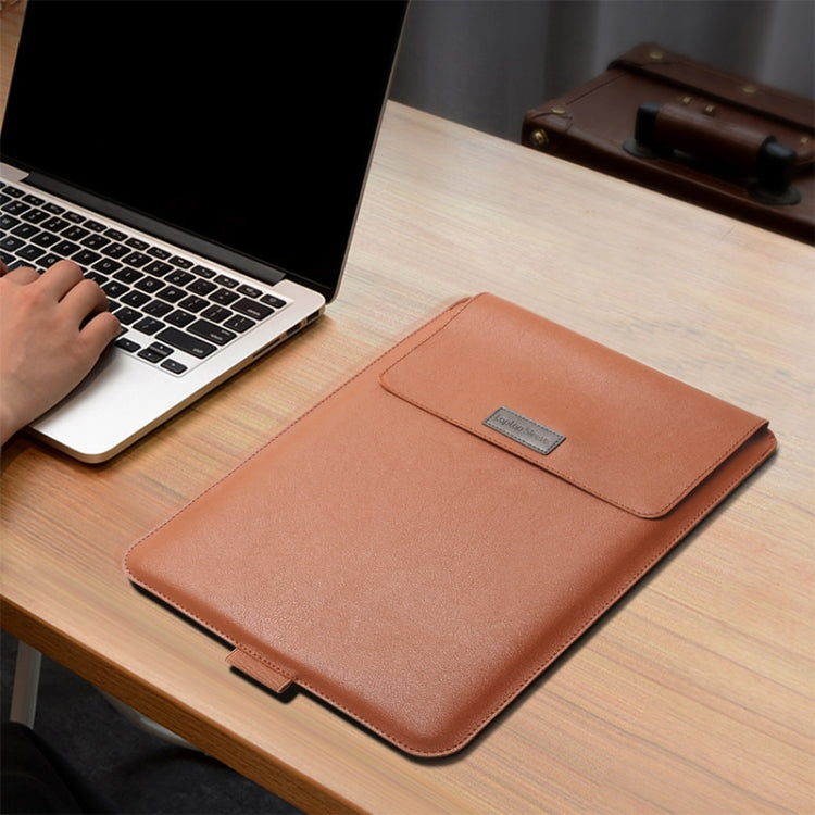 4 in 1 Universal Waterproof PU Leather Laptop Liner Bag with Handle & Stand & Pen Holder + 2 Winders + Mouse Bag + Charger Bag Set for 15 inch Laptops(Green) - 15 inch by PMC TechLife | Online Shopping South Africa | PMC TechLife | Buy Now Pay Later Mobicred