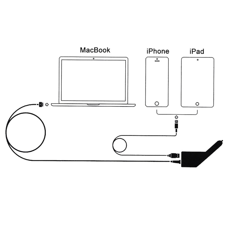 60W 16.5V 3.65A 5 Pin T Style MagSafe 2 Car Charger with 1 USB Port for Apple Macbook A1465 / A1502 / A1435 / MD212 / MD2123 / MD662, Length: 1.7m(White) - Cable & Adapter by PMC Jewellery | Online Shopping South Africa | PMC Jewellery | Buy Now Pay Later Mobicred