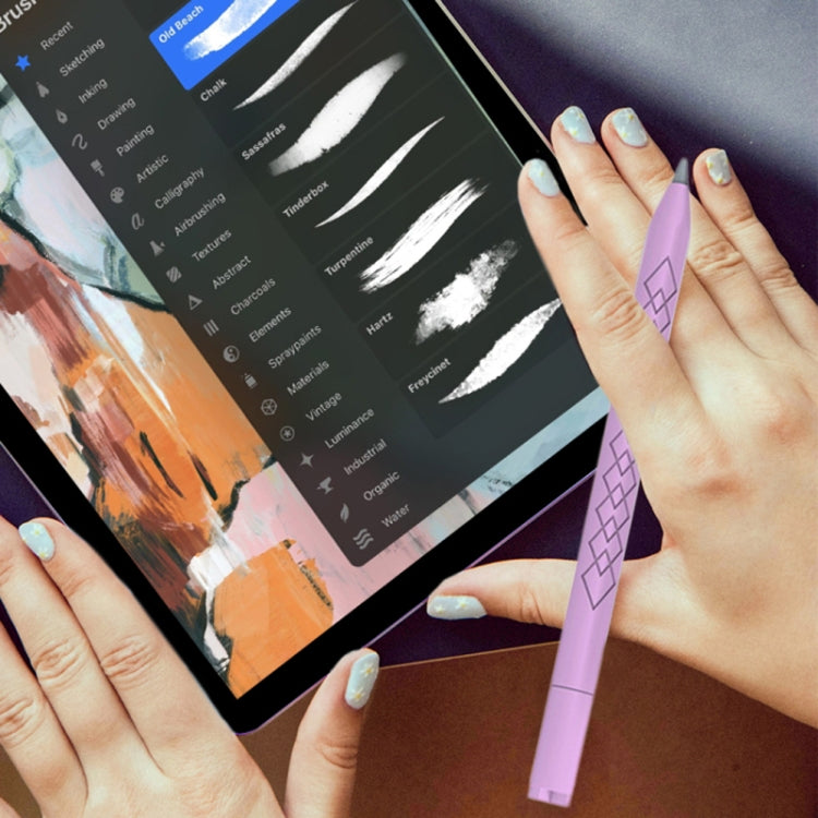 For Apple Pencil (USB-C) Diamond Pattern Silicone Stylus Pen Protective Case (Sky Blue) - Pencil Accessories by PMC Jewellery | Online Shopping South Africa | PMC Jewellery | Buy Now Pay Later Mobicred
