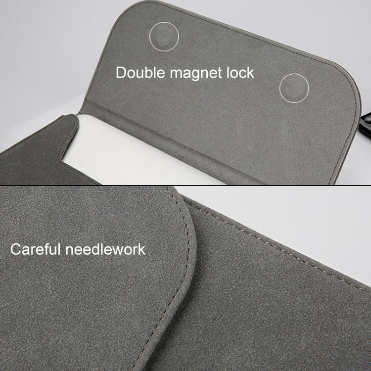 2 in 1 Horizontal Matte Leather Laptop Inner Bag + Power Bag for MacBook Air 13.3 inch A1466 (2012 - 2017) / A1369 (2010 - 2012) / A1502 (2013 - 2015) / A1425 (2012 - 2013)(Light Grey) - free shipping - PMC Jewellery - Order now!