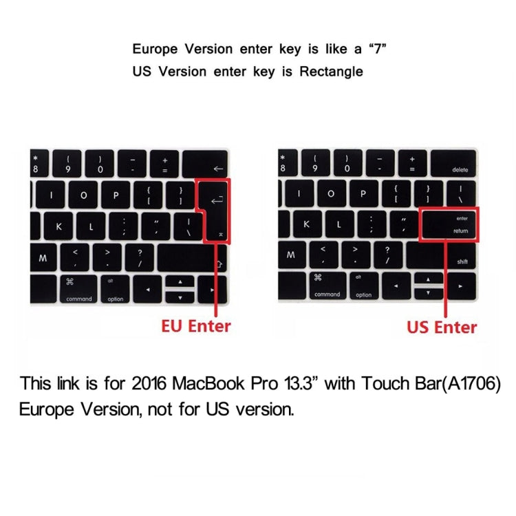 ENKAY Hat-Prince 2 in 1 Frosted Hard Shell Plastic Protective Case + Europe Version Ultra-thin TPU Keyboard Protector Cover for 2016 MacBook Pro 13.3 Inch with Touch Bar (A1706) (Blue) - free shipping - PMC Jewellery - Order now!
