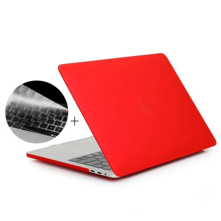 ENKAY Hat-Prince 2 in 1 Frosted Hard Shell Plastic Protective Case + Europe Version Ultra-thin TPU Keyboard Protector Cover for 2016 MacBook Pro 13.3 Inch without Touch Bar (A1708) (Red) - free shipping - PMC Jewellery - Order now!