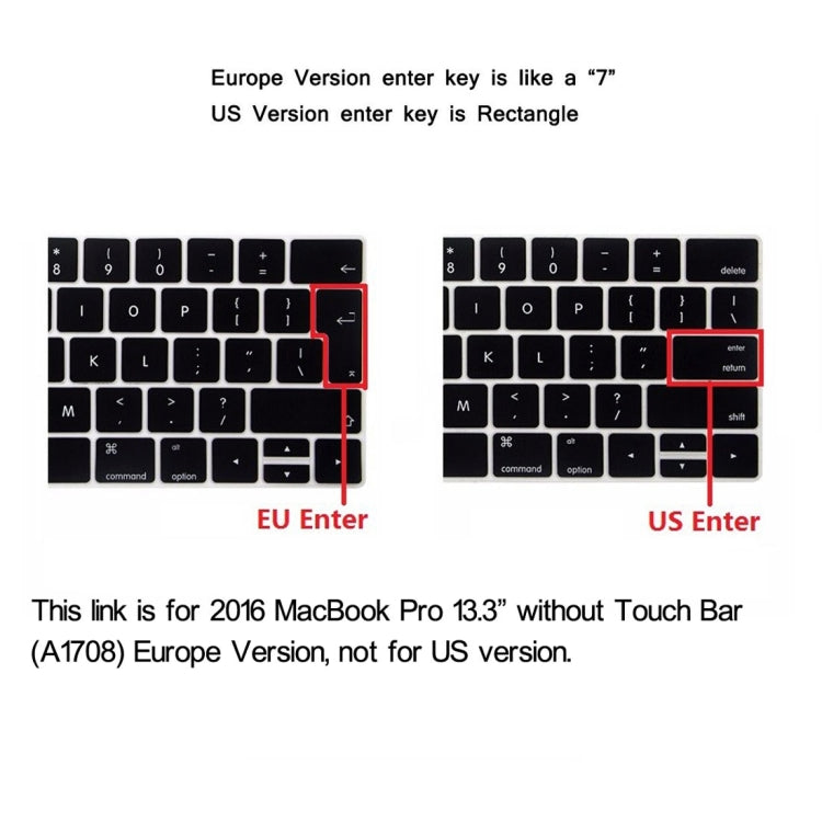 ENKAY Hat-Prince 2 in 1 Frosted Hard Shell Plastic Protective Case + Europe Version Ultra-thin TPU Keyboard Protector Cover for 2016 MacBook Pro 13.3 Inch without Touch Bar (A1708) (Red) - free shipping - PMC Jewellery - Order now!