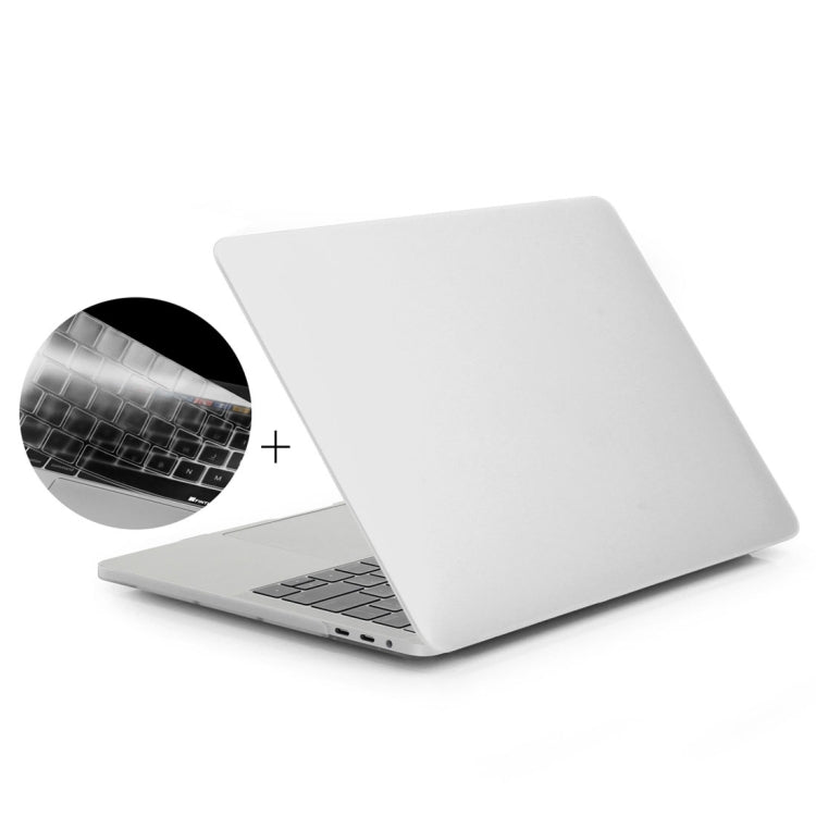 ENKAY Hat-Prince 2 in 1 Frosted Hard Shell Plastic Protective Case + Europe Version Ultra-thin TPU Keyboard Protector Cover for 2016 MacBook Pro 15.4 Inch with Touch Bar (A1707) (White) - free shipping - PMC Jewellery - Order now!