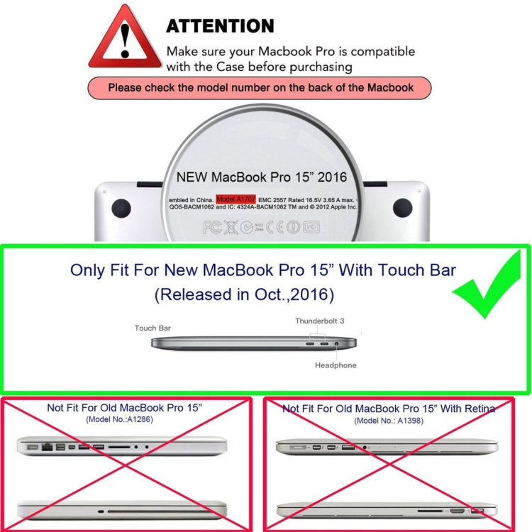 ENKAY Hat-Prince 2 in 1 Crystal Hard Shell Plastic Protective Case + Europe Version Ultra-thin TPU Keyboard Protector Cover for 2016 MacBook Pro 15.4 Inch with Touch Bar (A1707) (Transparent) - free shipping - PMC Jewellery - Order now!