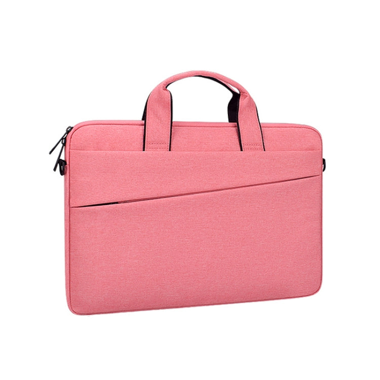 ST03S 14.1 inch Double Side Pockets Wearable Oxford Cloth Soft Handle Portable Laptop Tablet Bag(Pink) - 14.1 inch by PMC TechLife | Online Shopping South Africa | PMC TechLife | Buy Now Pay Later Mobicred