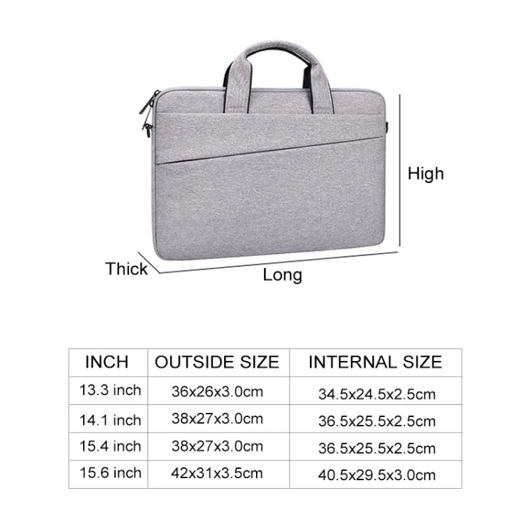 ST03S 14.1 inch Double Side Pockets Wearable Oxford Cloth Soft Handle Portable Laptop Tablet Bag(Deep Space Gray) - 14.1 inch by PMC TechLife | Online Shopping South Africa | PMC TechLife | Buy Now Pay Later Mobicred