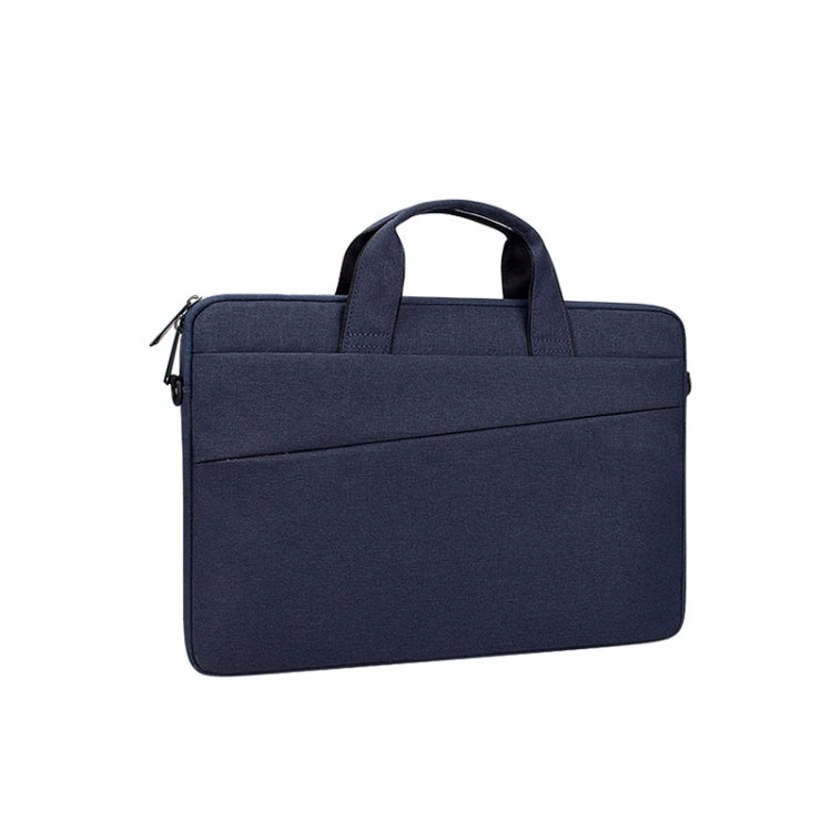 ST03S 14.1 inch Double Side Pockets Wearable Oxford Cloth Soft Handle Portable Laptop Tablet Bag(Navy Blue) - 14.1 inch by PMC TechLife | Online Shopping South Africa | PMC TechLife | Buy Now Pay Later Mobicred