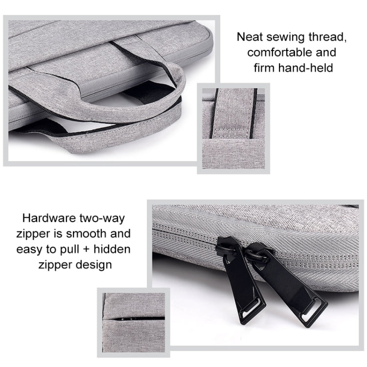 ST03S 14.1 inch Double Side Pockets Wearable Oxford Cloth Soft Handle Portable Laptop Tablet Bag(Navy Blue) - 14.1 inch by PMC TechLife | Online Shopping South Africa | PMC TechLife | Buy Now Pay Later Mobicred