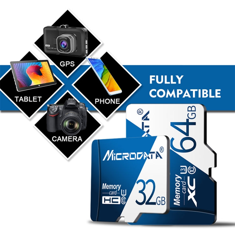 MICRODATA 128GB U3 Blue and White TF(Micro SD) Memory Card - free shipping - PMC Jewellery - Order now!