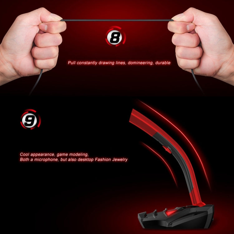 K1 Desktop Omnidirectional USB Wired Mic Condenser Microphone with Phone Holder, Compatible with PC / Mac for Live Broadcast, Show, KTV, etc(Black + Red) - Microphone by PMC TechLife | Online Shopping South Africa | PMC TechLife | Buy Now Pay Later Mobicred