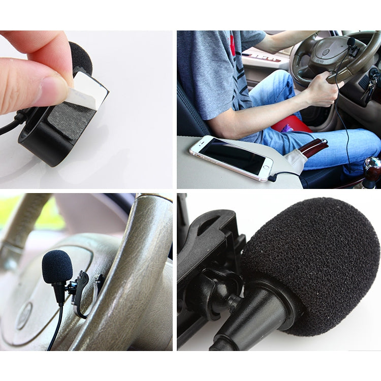 ZJ025MR Stick-on Clip-on Lavalier 2.5mm Jack Mono Microphone for Car GPS / Bluetooth Enabled Audio DVD External Mic, Cable Length: 3m - Microphone by PMC TechLife | Online Shopping South Africa | PMC TechLife