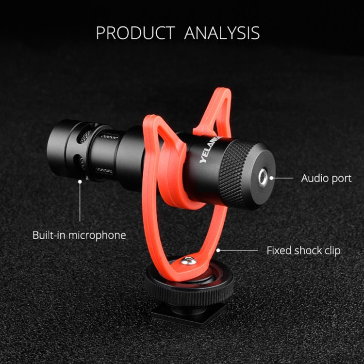 YELANGU MIC10 YLG9920A Professional Interview Condenser Video Shotgun Microphone with 3.5mm Audio Cable for DSLR & DV Camcorder (Black) - free shipping - PMC Jewellery - Order now!