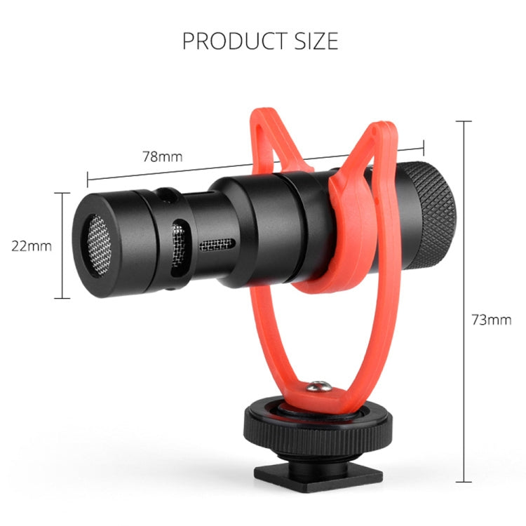 YELANGU MIC10 YLG9920A Professional Interview Condenser Video Shotgun Microphone with 3.5mm Audio Cable for DSLR & DV Camcorder (Black) - free shipping - PMC Jewellery - Order now!