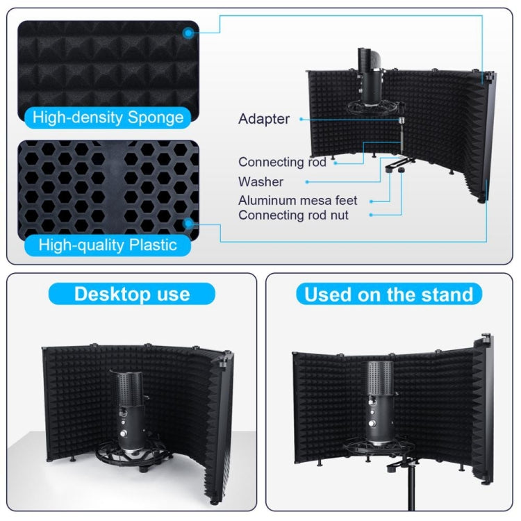 TEYUN S5 Microphone Soundproof Cover Windproof and Sound-absorbing Accessories(Black) - free shipping - PMC Jewellery - Order now!