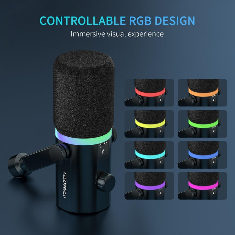 FEELWORLD PM1-AS XLR/USB Dynamic Microphone for Podcasting Recording Gaming Live Streaming with Boom Arm (Black) - free shipping - PMC TechLife - Order now!