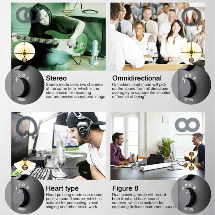 Logitech Blue Yeti USB Condenser Microphone(Silver) - Microphone by Logitech | Online Shopping South Africa | PMC TechLife | Buy Now Pay Later Mobicred