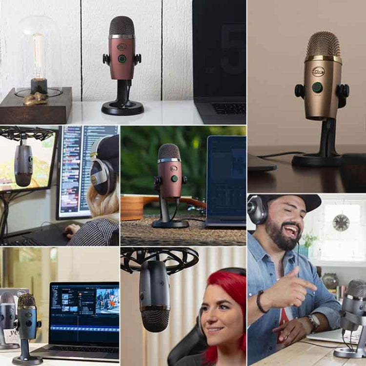 Logitech Blue Yeti Nano Condenser Digital USB Live Broadcast Microphone (Grey) - Microphone by Logitech | Online Shopping South Africa | PMC TechLife | Buy Now Pay Later Mobicred