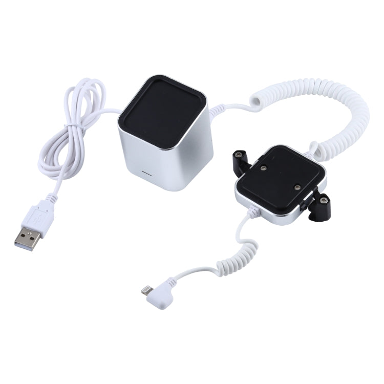 Aluminum Shell Square-column Anti-theft Alarm Stand Security System Burglar Alarm / Anti-theft Alarm Display Holder for iPhone & iPod with 8-Pin Port - Security Display Holders by PMC TechLife | Online Shopping South Africa | PMC TechLife