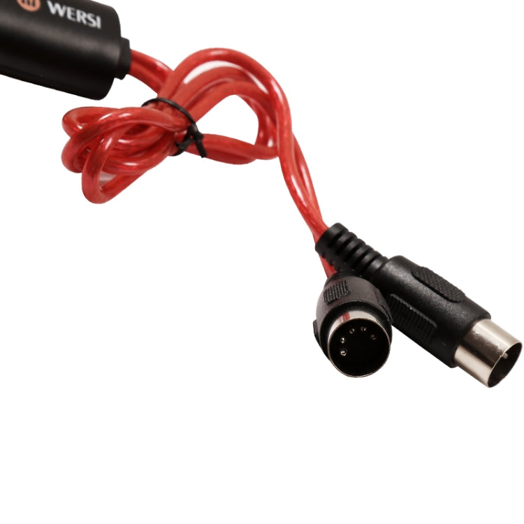WERSI UM-18 USB MIDI Cable MidiPort Midi Cable Electric Piano Electronic Drum Music Editing Line, Length: 2m(Black) - free shipping - PMC TechLife - Order now!