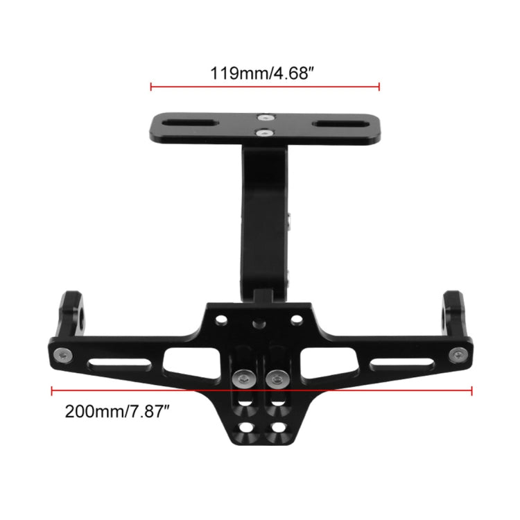 LPF013 Motorcycle Modification Accessories Universal Aircraft Shape Aluminum Alloy License Plate Bracket with LED Lights (Red) - Others by PMC Jewellery | Online Shopping South Africa | PMC Jewellery | Buy Now Pay Later Mobicred